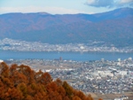 杖突峠から望む諏訪湖2012年11月9日